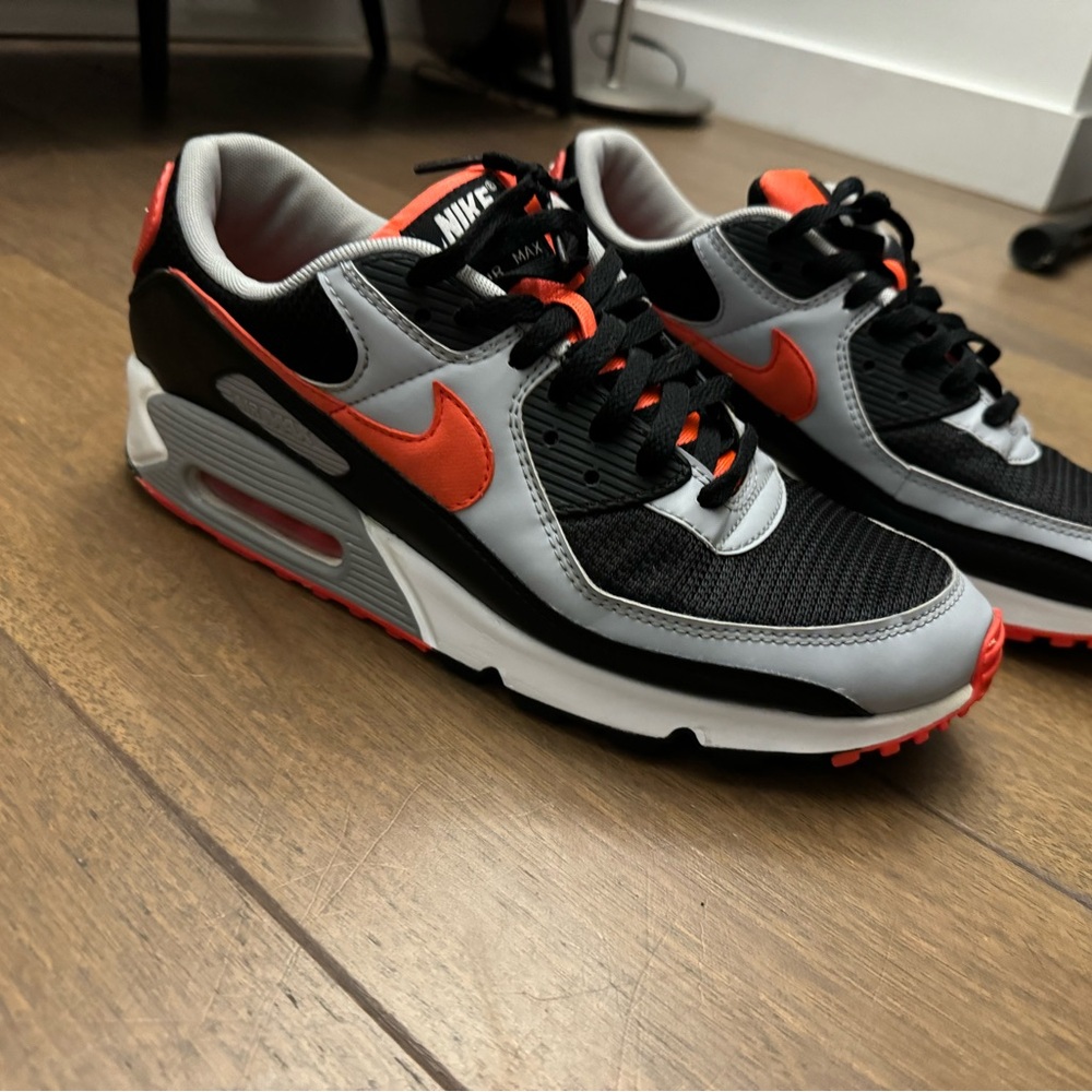 Nike Air Max 90 Black and Orange Sneakers